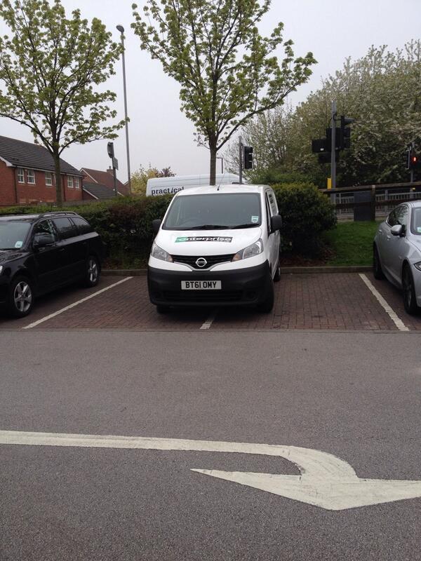 BT61 OMY displaying Inconsiderate Parking