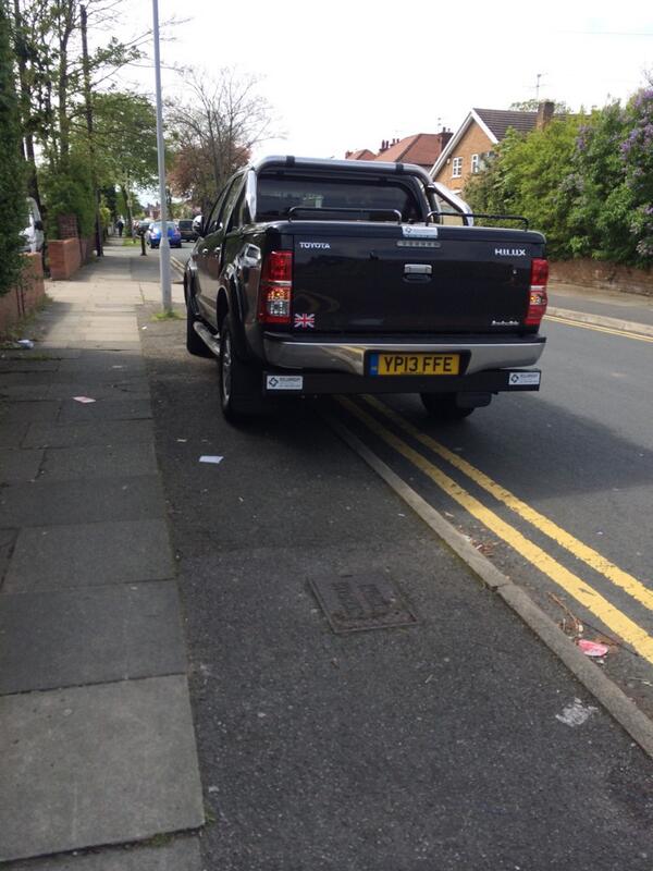 YP13 FFE displaying Inconsiderate Parking