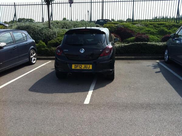 DF12 JUJ is an Inconsiderate Parker