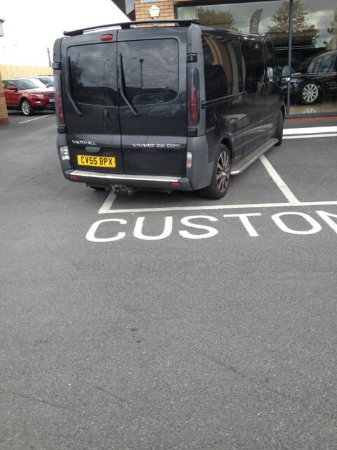 CV55 BPX displaying Selfish Parking