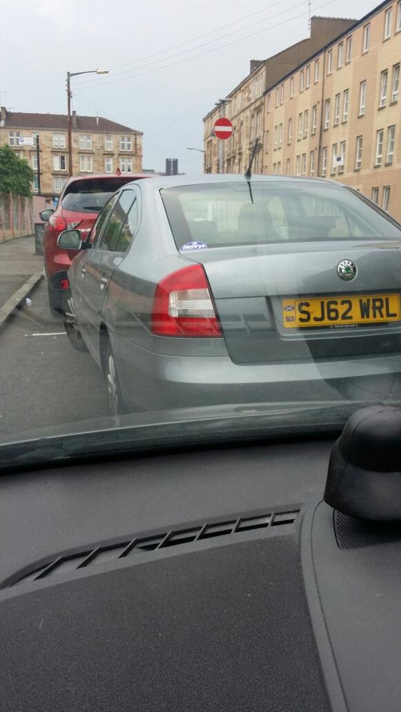 SJ62 WRL displaying Inconsiderate Parking