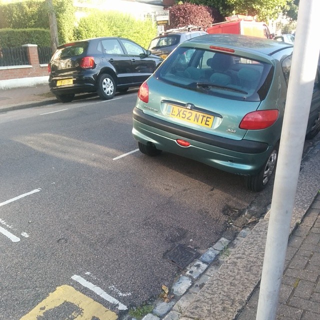LX52 NFE displaying Inconsiderate Parking
