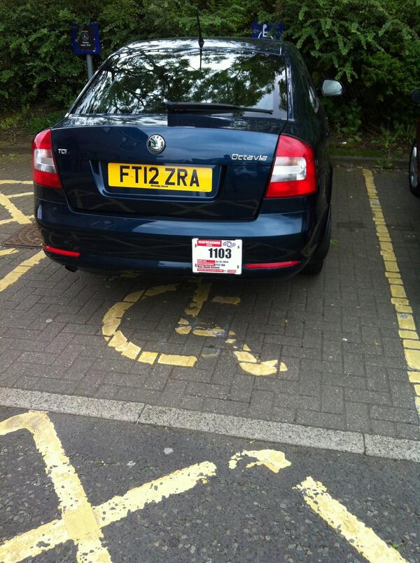 FT12 ZRA displaying Selfish Parking