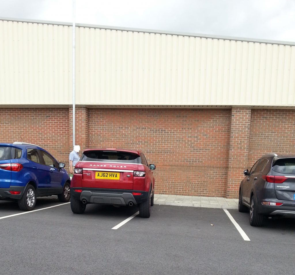 AJ62 HVA displaying Inconsiderate Parking