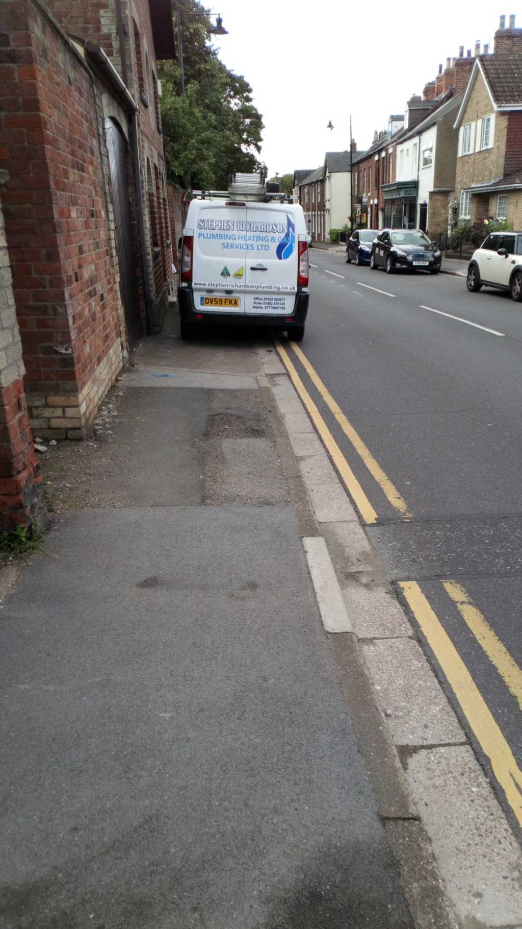 OV59 FKA displaying Inconsiderate Parking