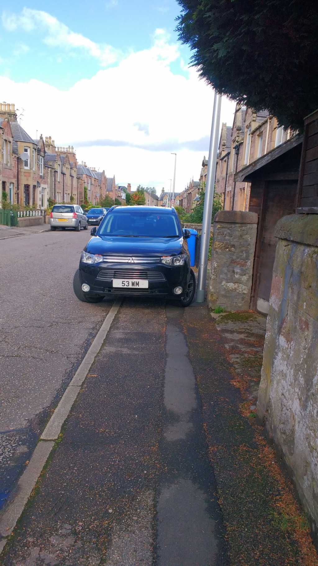 REG NOT ADDED displaying Inconsiderate Parking