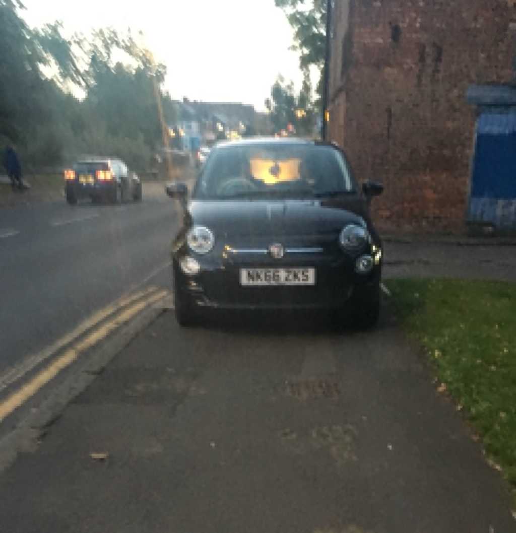 NK66 ZKS displaying Inconsiderate Parking