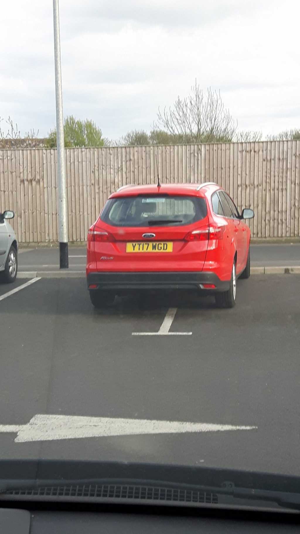 YT17 WGD displaying Inconsiderate Parking
