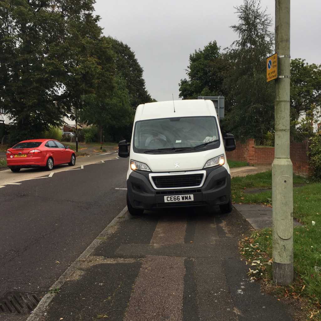 CE66 WMA displaying Inconsiderate Parking