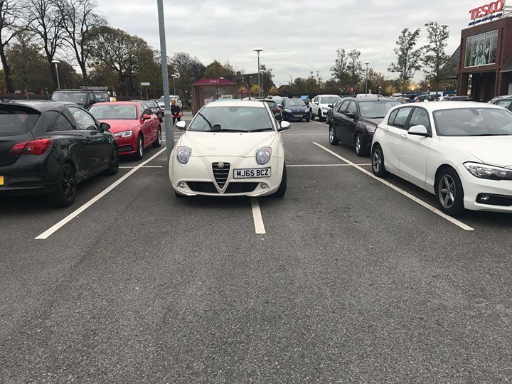 MJ65 BGZ displaying Inconsiderate Parking