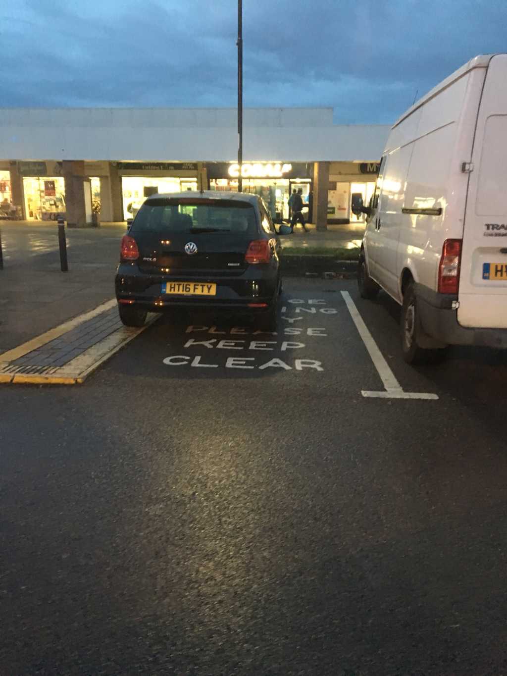 HT16FTY displaying Selfish Parking