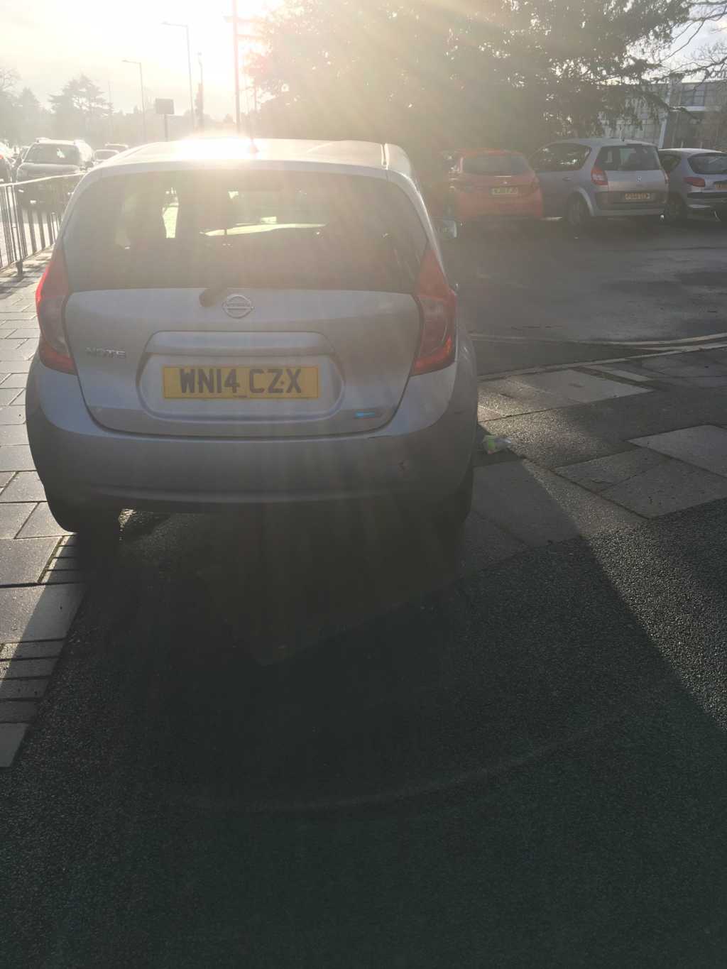 WN14 CZX displaying Inconsiderate Parking