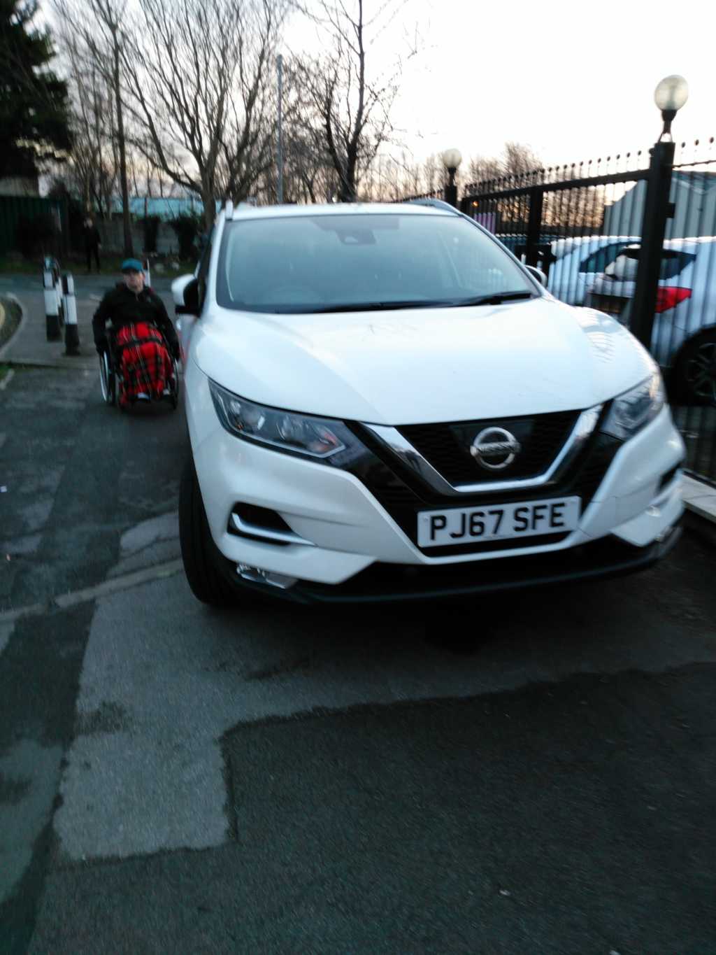 PJ67 SFE displaying Inconsiderate Parking