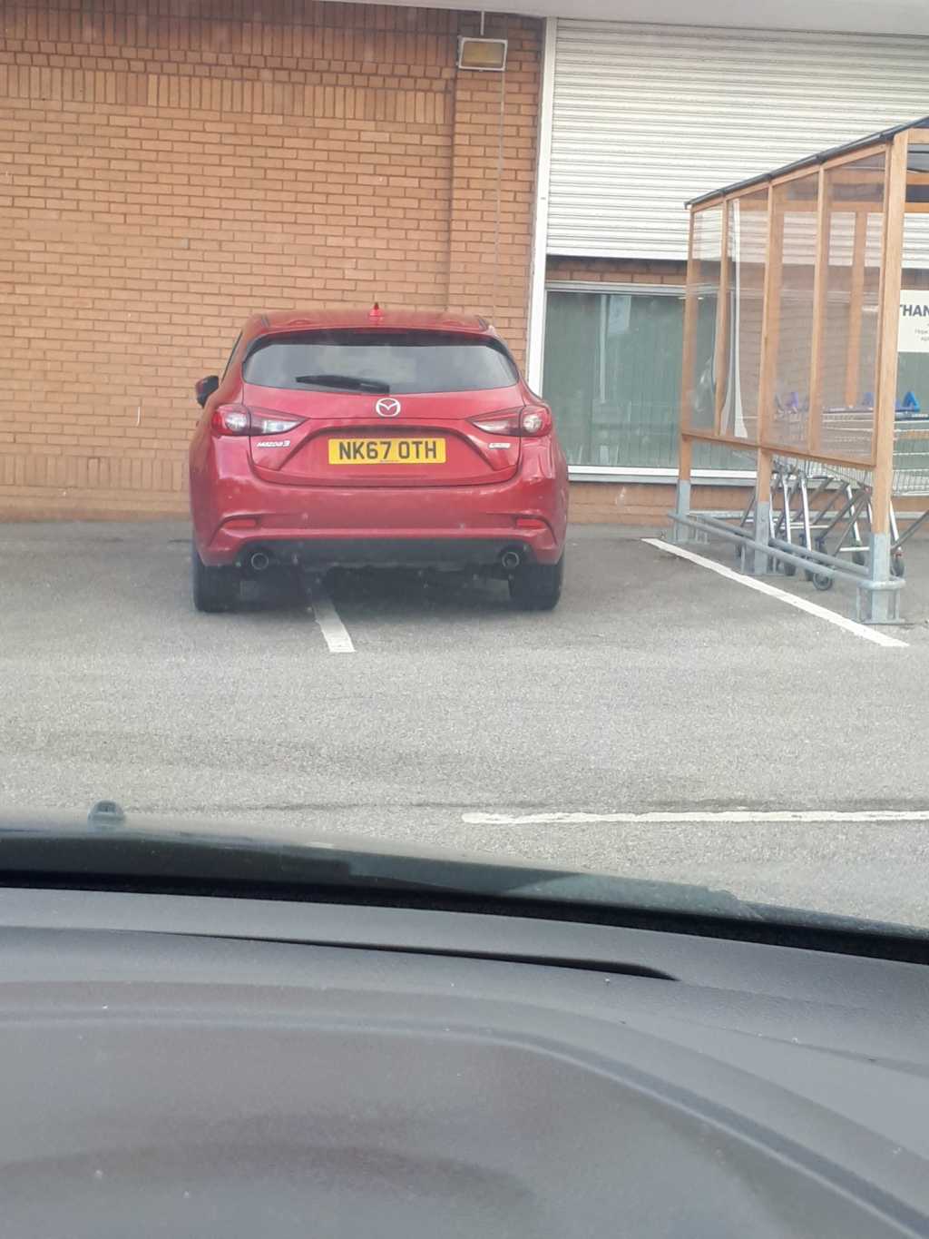 NK67 OTH displaying Inconsiderate Parking
