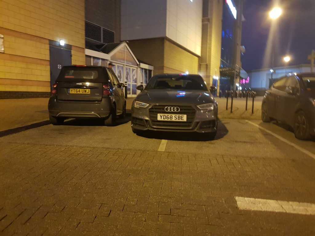 YD68 SBE displaying Inconsiderate Parking