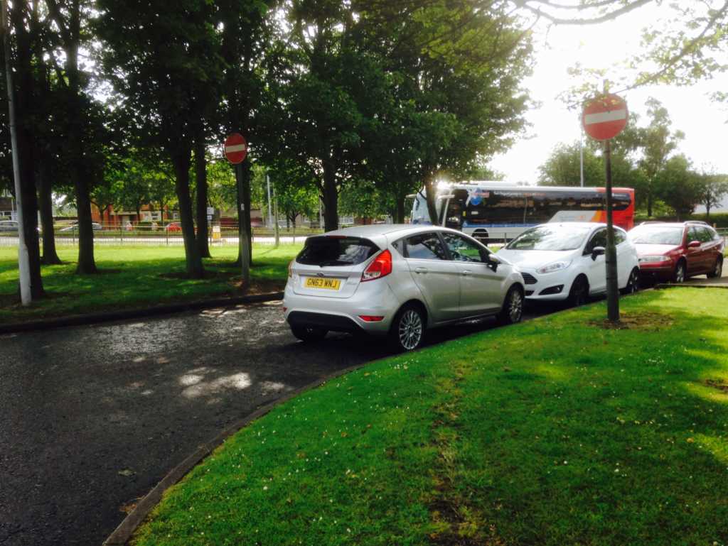 GN63WNJ displaying Inconsiderate Parking