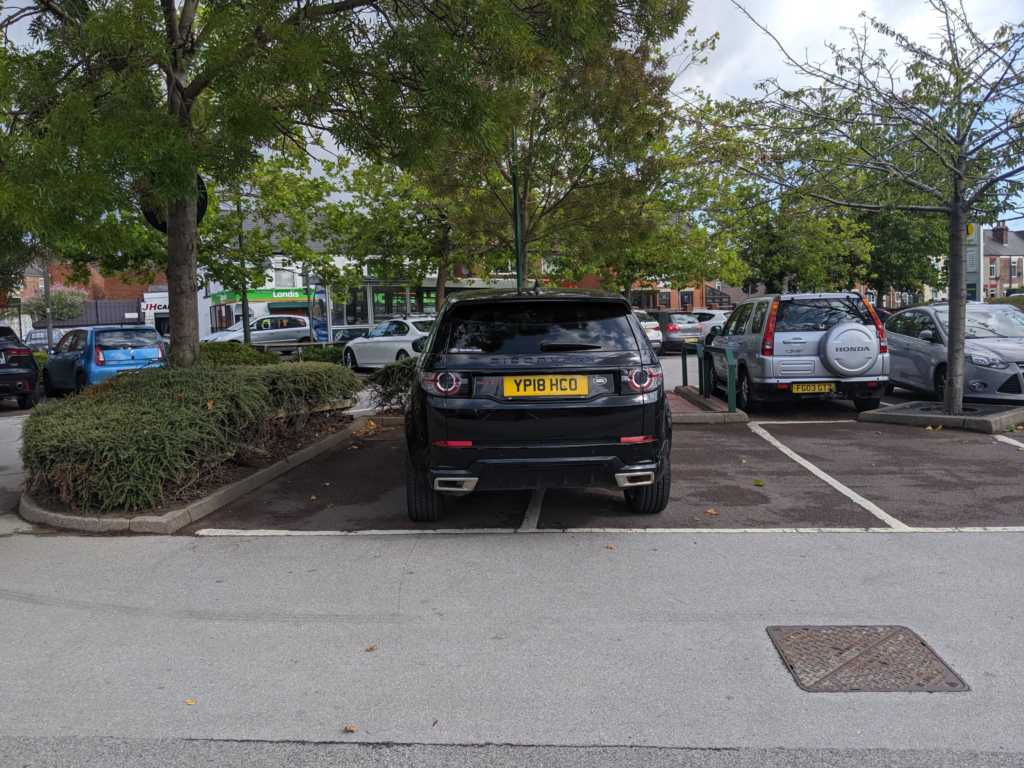 YP18 HCO displaying Selfish Parking